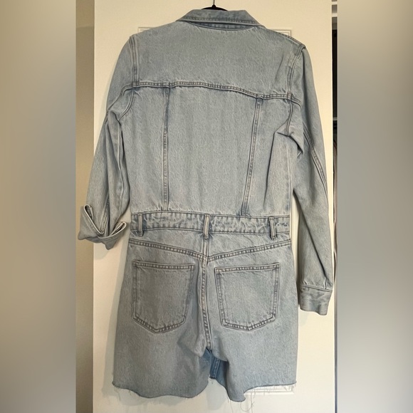 Zara Light Wash Denim Romper - Picture 2 of 2